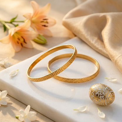 Timeless Gold Weave Bangle Set