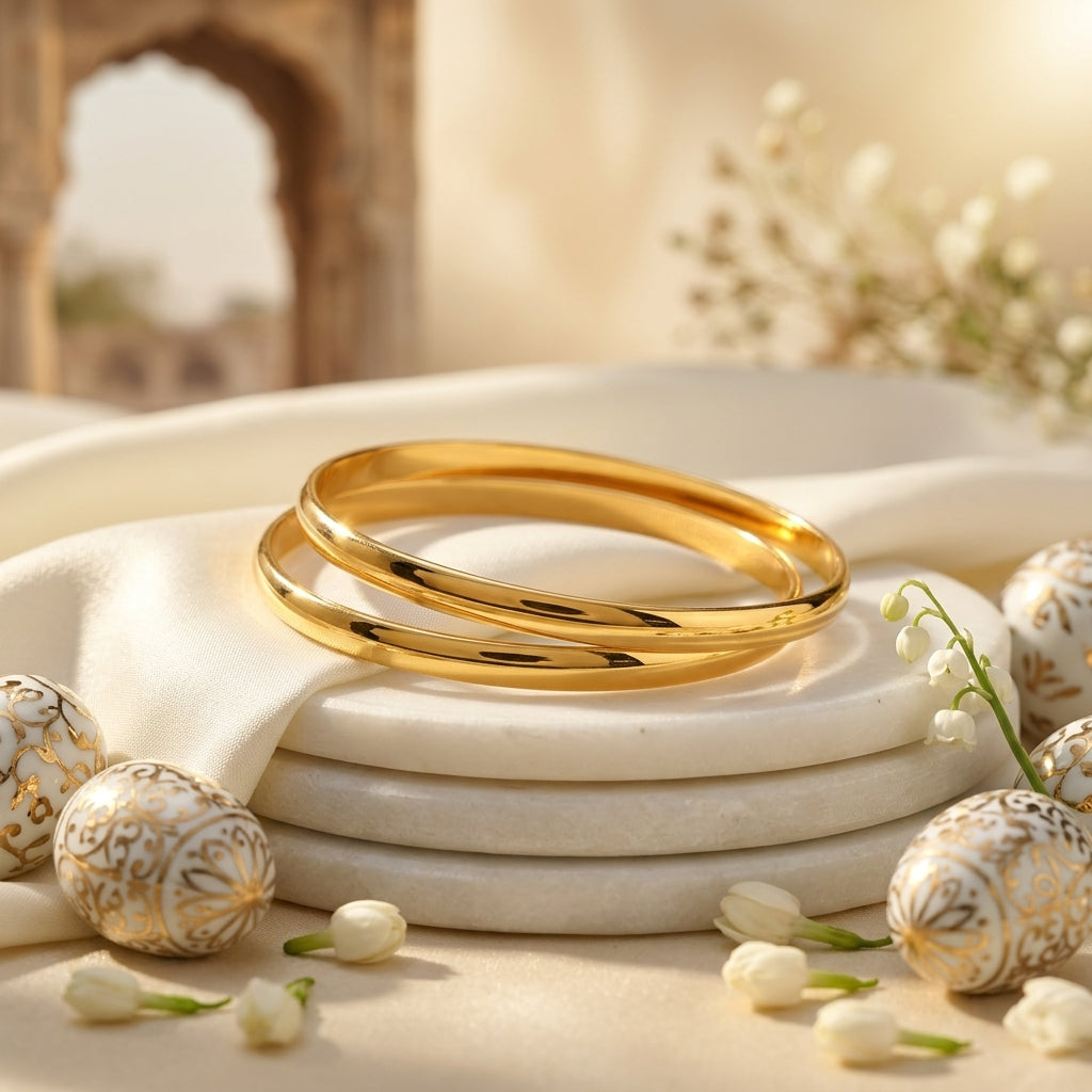 Classic Gold Elegance Bangle Set of 2