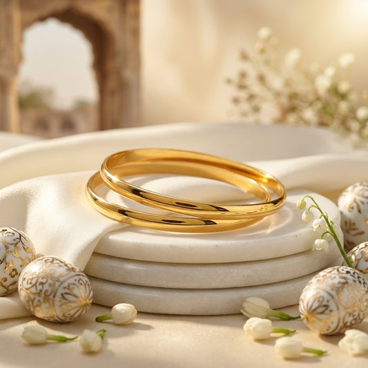 Classic Gold Elegance Bangle Set of 2