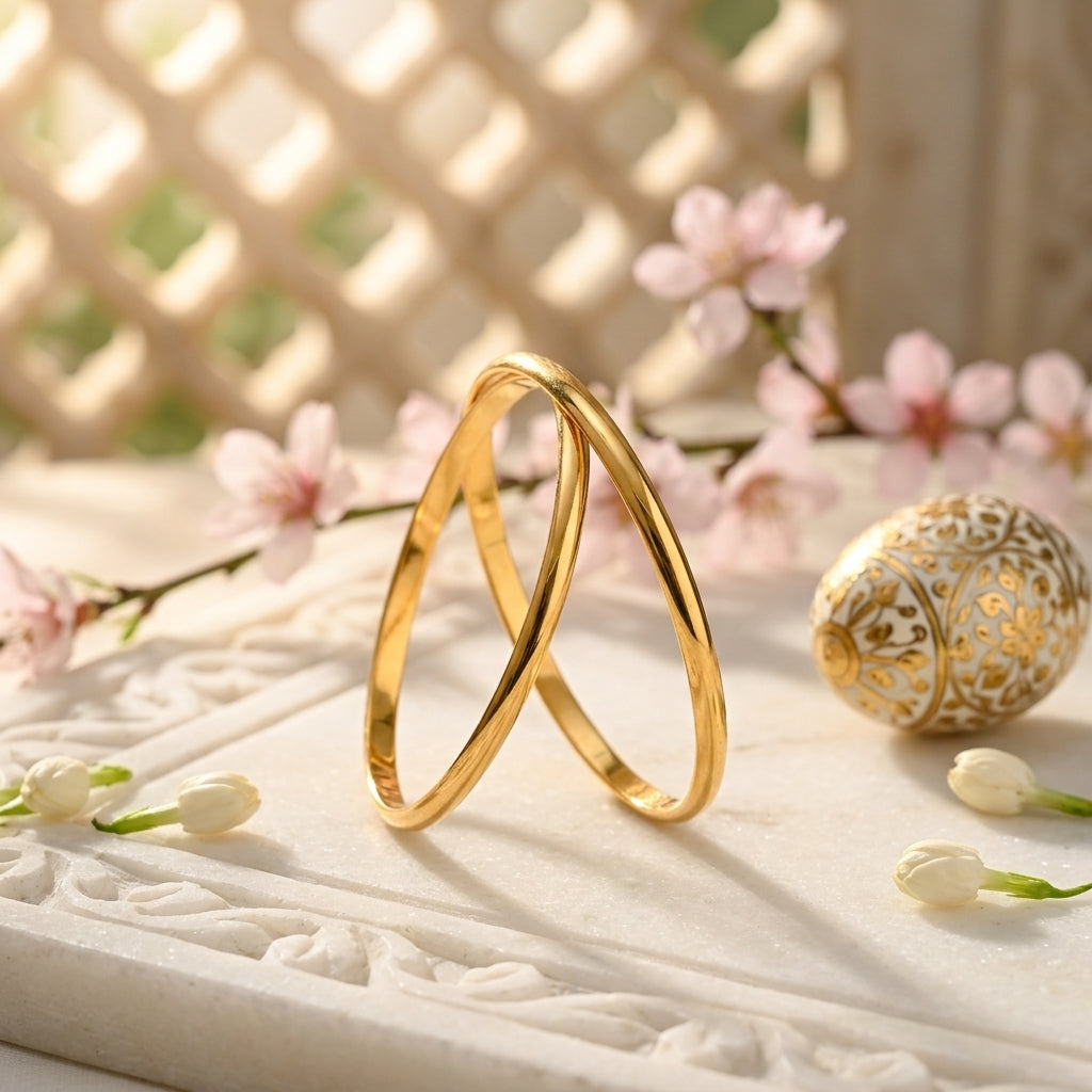 Classic Gold Elegance Bangle Set of 2
