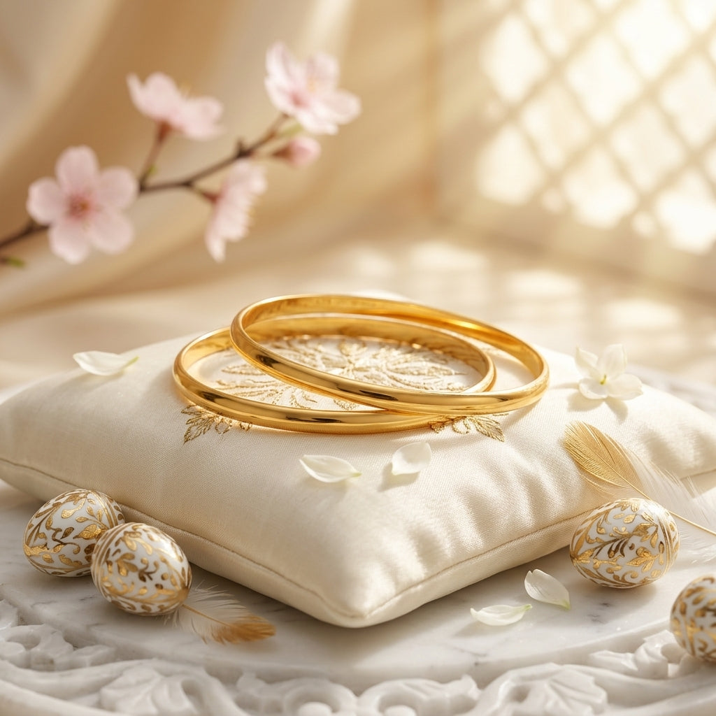 Classic Gold Elegance Bangle Set of 2