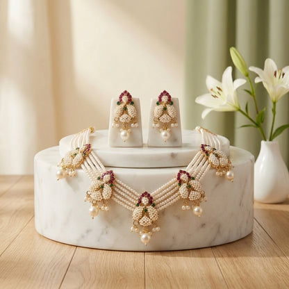 Multi-Layer Necklace Set with Earrings