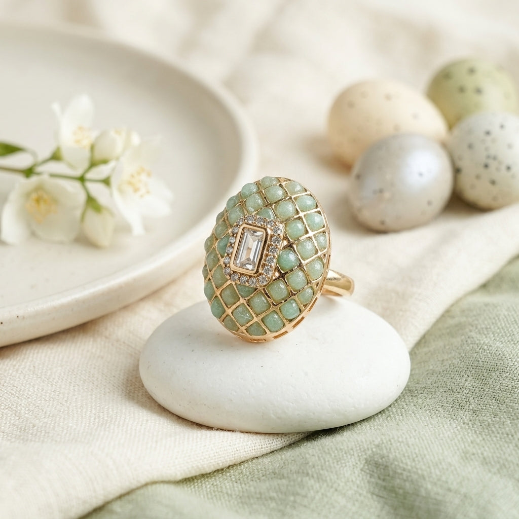 Moissanite Diamond Statement Ring