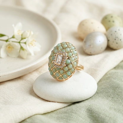 Moissanite Diamond Statement Ring