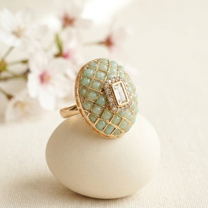 Moissanite Diamond Statement Ring