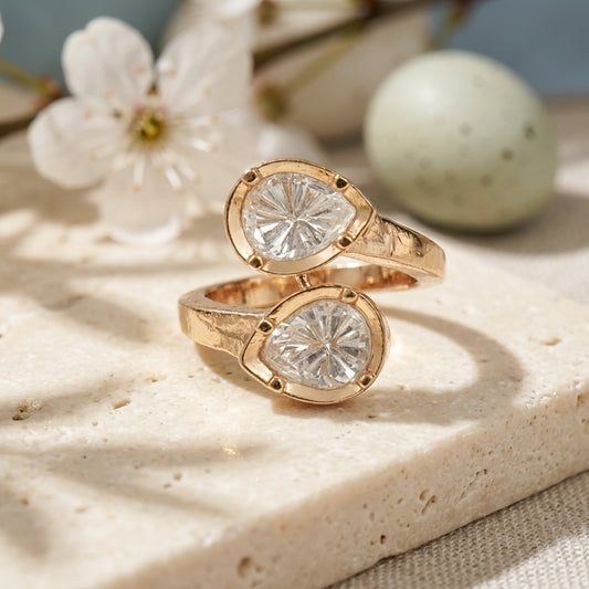 Moissanite Diamond Pear Cut Ring