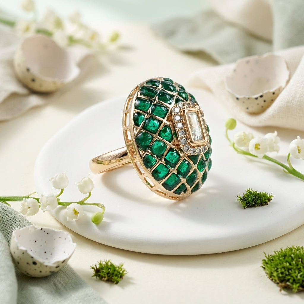 Moissanite Diamond Statement Ring