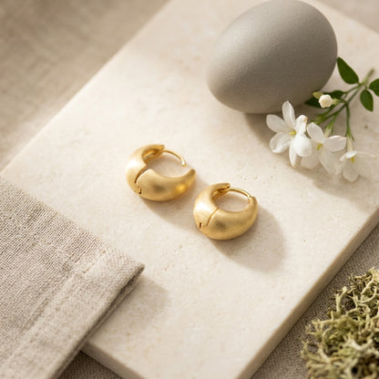 Matte Finish Hoop Earrings
