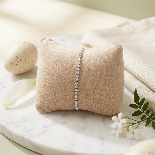 Princess Cut Moissanite Tennis Bracelet